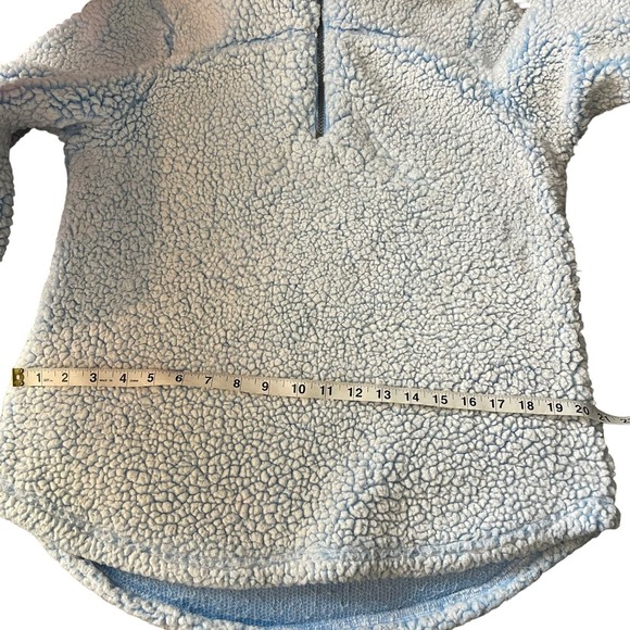 Green Tea Blue Soft Sherpa Sweater Size Medium - Picture 5 of 10